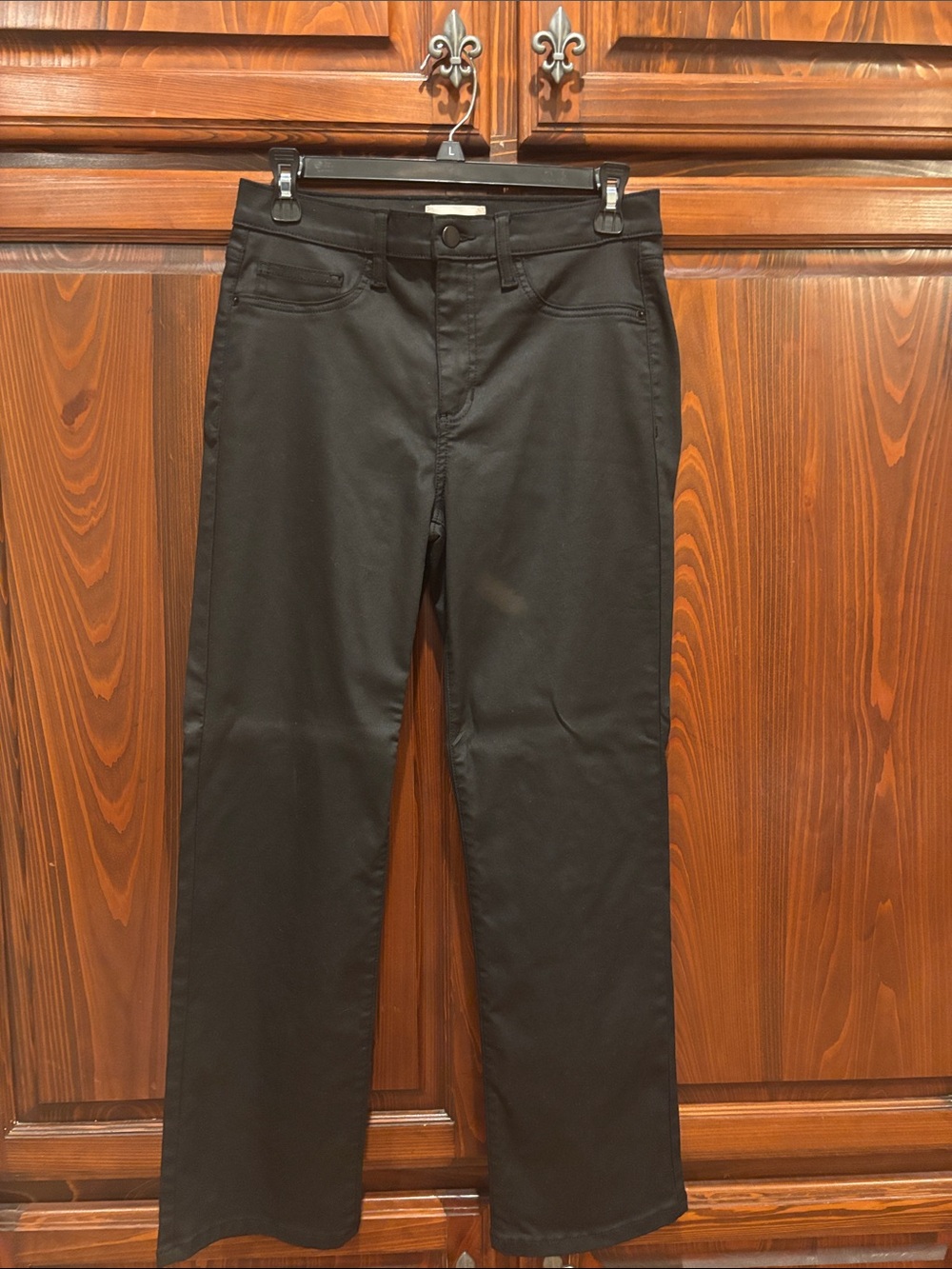 Altar'd State Black Cropped Straight-Leg Pants